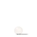 Table lamp DRO TABLE 1.0, Ø 13cm, G9, QT14 max. 5W, aluminum / textile cable / glass, white