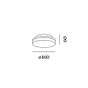 Wever & Ducré LED Wall /Ceiling luminaire ROB 1.6, IP44, Ø 16cm, dimmable, white, 13W 3000K, CRi >90