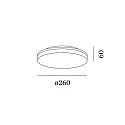 Wever & Ducré LED Wand-Deckenleuchte ROB 2.6, 18W 2700K, CRi >90, IP44, Ø 26cm, dimmbar, weiß