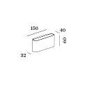 Wever & Ducré LED Außenwandleuchte KIOSK 1.0, IP65, Up/Down, oval, 230V AC, CRi >90, dimmbar, 12W 2700K 2x450lm, bronze