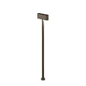 LED Außenleuchte KIOSK 1.2, IP65, 2-flammig, 230V, 3000K 2x370lm, CRi >90, dimmbar, ohne Sockel, offenes Kabel, bronze