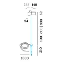 Wever & Ducré LED Außenleuchte KIOSK 1.3, 3-flammig, IP65, 230V, 3000K 2x370lm, CRi >90, dimmbar, ohne Sockel, offenes Kabel, anthrazit