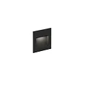 Outdoor LED Wand-Einbauleuchte ORIS OUTDOOR WALL REC 0.8, IP65, 8x8cm, 350-700mA 6V (exkl. BG), 2/5W 3000K, CRi >90, schwarz