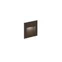 Outdoor LED Wand-Einbauleuchte ORIS OUTDOOR WALL REC 0.8, IP65, 8x8cm, 350-700mA 6V (exkl. BG), 2/5W 3000K, CRi >90, bronze