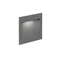 Outdoor LED Wand-Einbauleuchte ORIS OUTDOOR WALL REC 1.3, IP65, 13x13cm, 350-700mA 9V (exkl. BG), 3/7W 3000K, CRi >90, grau
