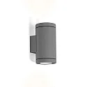LED Outdoor Wall luminaire TUBE 2.0, IP65, 2-sided, 2x 8W 3000K 38°, CRi >90, dimmable, dark grey