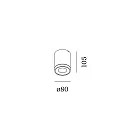 Wever & Ducré Outdoor Deckenleuchte TUBE 1.0 PAR16, rund, IP65, GU10 max. 5W (exkl.) starr, bronze