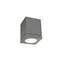 Outdoor LED Ceiling luminaire TUBE CARRÉ 1.0, IP65, 8W 3000K 34°, CRi >90, dimmable, dark grey
