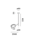 Wever & Ducré gorund spike luminaire POLA 2.0 - 24V PLUG&PLAY with plug, on/off, Plug&Play IP65, bronze, mat 