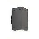 Outdoor Wall luminaire TUBE CARRÉ 2.0 PAR16, IP65, 2-sided, 2x GU10 max. 5W, dark grey