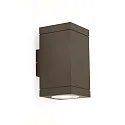 Außenwandleuchte TUBE CARRÉ WALL 2.0 PAR16, eckig, IP65, 2-seitig (Up & Down), 2x GU10 max. 5W (exkl.), starr, bronze