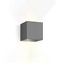 LED Außenwandleuchte BOX 2.0, IP65, Up&Down, 6W 2700K 2x200lm, Winkel verstellbar, dimmbar, dunkelgrau