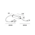 Outdoor LED Treiber PLUG & PLAY , IP67, 230V AC / sek. 24V DC, IP-Steckerkabel +.P&P Steckerkabel (male), schaltbar, 30W 