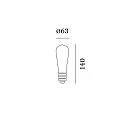 Wever & Ducré LED Filamentlampe ST64 LED 2200K GOLD TINTED 5.9W E27 220-240VAC DIM CRI95, gold