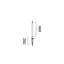 Wever & Ducré Poller für Wegeleuchte SWAM STRAIGHT POLE 400 Q incl. base and ground spike, zylindrisch, bronze