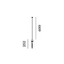 Wever & Ducré Poller für Wegeleuchte SWAM STRAIGHT POLE 600 Q incl. base and ground spike, zylindrisch, bronze