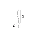 Wever & Ducré luminaire base SWAM CURVED POLE 600, bronze