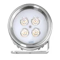 LED Aufbau-Scheinwerfer / Unterwasserleuchte, 25° Medium Spot, 4 Multichip POW-LED, 17W, IP68/IP69, Edelstahl, RGB + 6000K