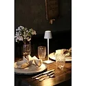 Zafferano LED Akku-Tischleuchte POLDINA MICRO, Ø 7cm, 1,8W, 2200-3000K, weiß