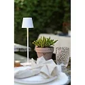 Zafferano LED Akku-Tischleuchte POLDINA MICRO, Ø 7cm, 1,8W, 2200-3000K, weiß