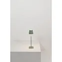 Zafferano LED Akku-Tischleuchte POLDINA MICRO, Ø 7cm, 1,8W, 2200-3000K, Salbeigrün