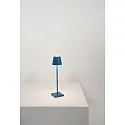 Zafferano battery table lamp POLDINA MICRO IP65, blue dimmable