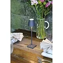 Zafferano LED Akku-Tischleuchte POLDINA MICRO, Ø 7cm, 1,8W, 2200-3000K, dunkelgrau