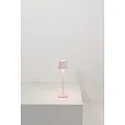 Zafferano battery table lamp POLDINA MICRO IP65, pink dimmable