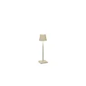 LED Akku-Tischleuchte POLDINA MICRO, Ø 7cm, 1,8W, 2200-3000K, Sand