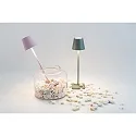Zafferano battery table lamp POLDINA MICRO IP65, orange dimmable