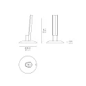 Zafferano Ladestation für LED Leuchte PENCIL MODULO LUCE, IP20, Corten