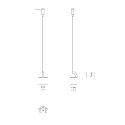 Zafferano Zubehör für PENCIL MODULO LUCE Halteklammern 2, 2er Set, weiß