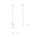 Zafferano Zubehör für PENCIL MODULO LUCE Halteklammern 1, 2er Set, weiß