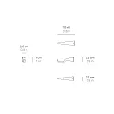 Zafferano Zubehör für PENCIL MODULO LUCE Wandhalter, 2er Set, weiß