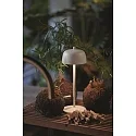 Zafferano battery table lamp CIRCE IP65, white matt dimmable