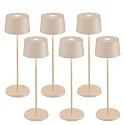 LED Akku-Tischleuchte OLIVIA TAVOLO PRO, 6er Set, 35cm, 2,2W, 2700-3000K, 245-262lm, IP65, sandfarben