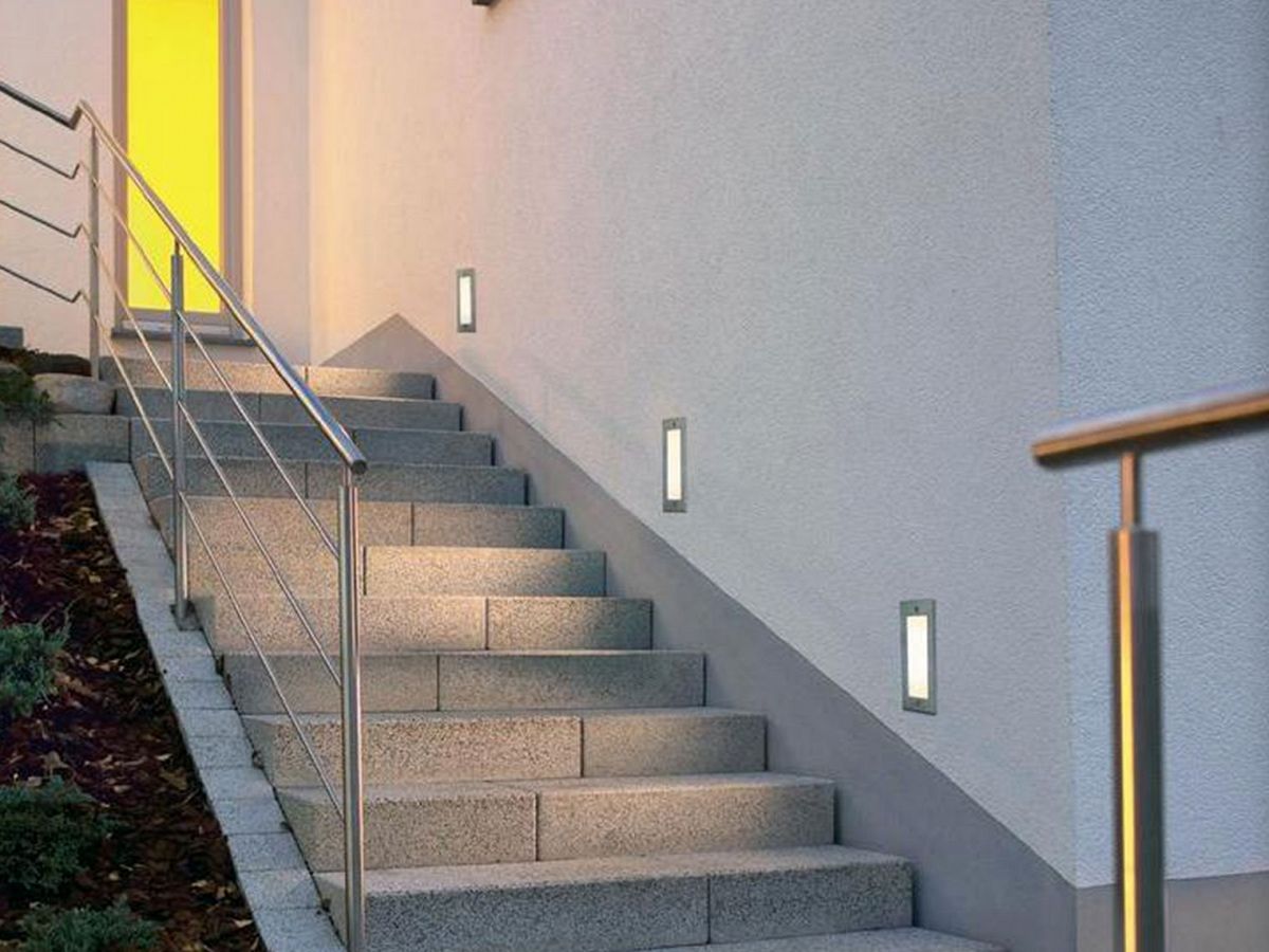 Outdoor Wandeinbauleuchten zur Beleuchtung von Stufen einer Treppe