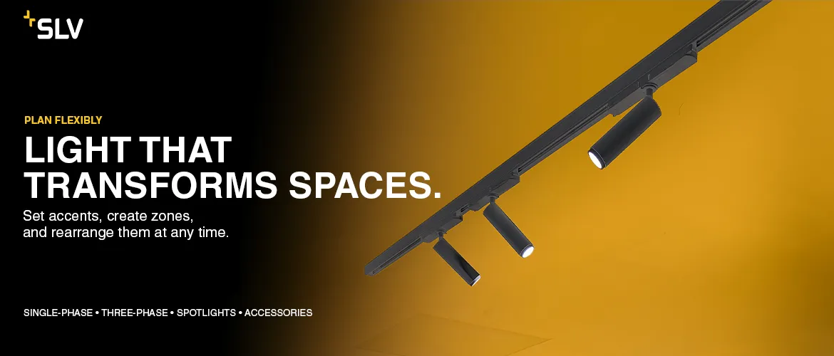 8% discount on SLV single-phase and three-phase track lighting, spotlights and luminaires .