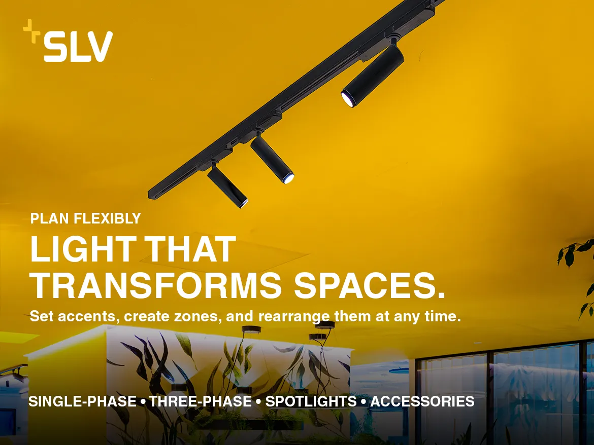8% discount on SLV single-phase and three-phase track lighting, spotlights and luminaires .