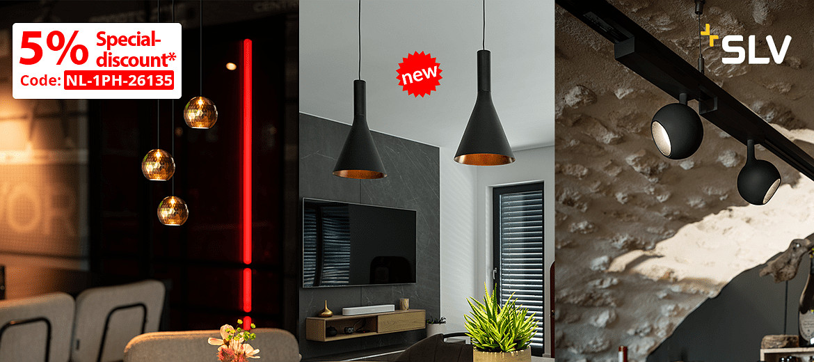 Get a 5% special discount on new single-phase products and lighting tracks from the BIG WHITE 2026 collection.