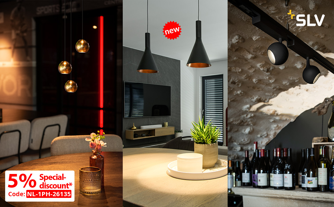 Get a 5% special discount on new single-phase products and lighting tracks from the BIG WHITE 2026 collection.