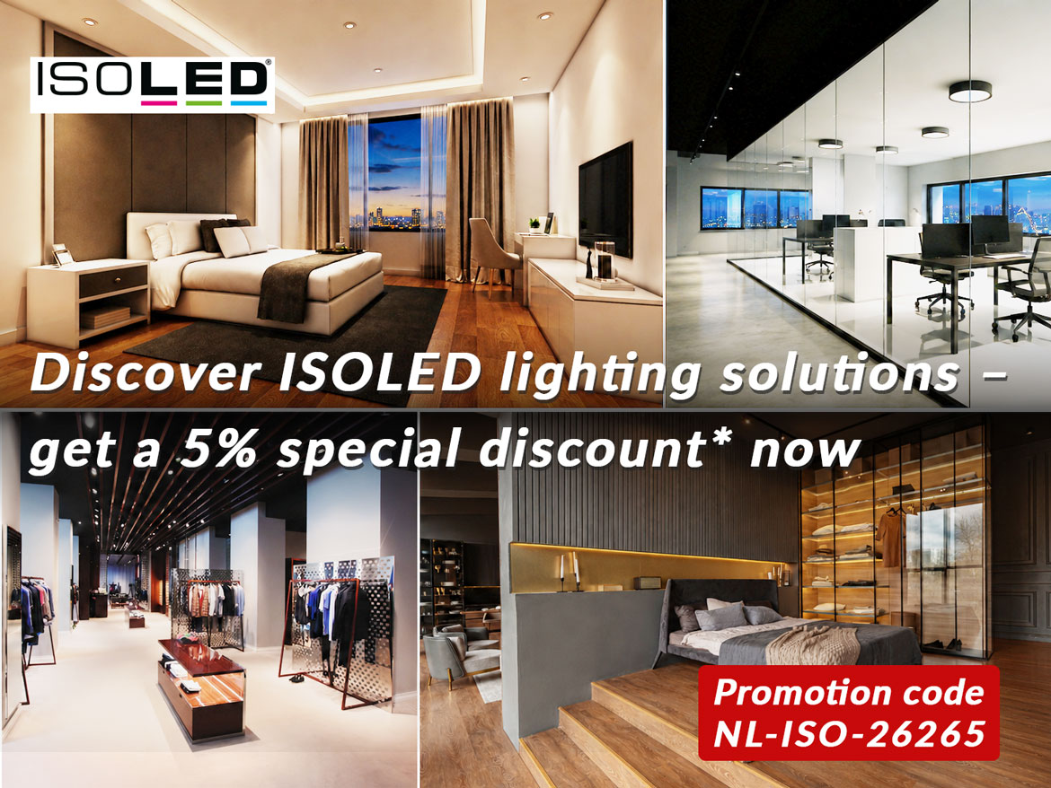 Discover ISOLED lighting solutions &ndash; get 5% off now