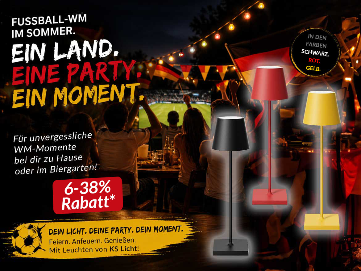 Sommer, Fu&szlig;ball-WM & Outdoor-Feeling: Lichtideen f&uuml;r Garten, Terrasse & Biergarten