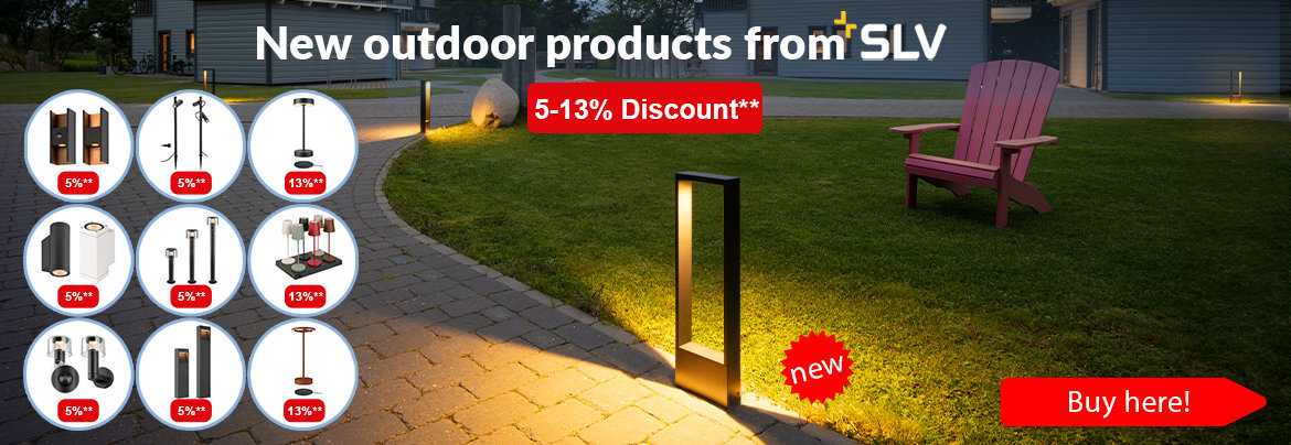Discover SLV&rsquo;s latest outdoor products and take advantage of our special offers